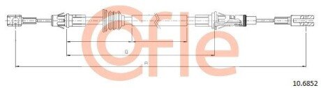 Трос ручного гальма перед. Opel Movano/Renault Master/Nissan Interstar 10/97- 1175/946 COFLE 10.6852