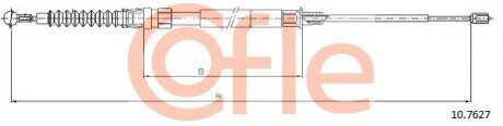 Трос ручных тормозов VW Touran, 1,4-2,0, 04- COFLE 10.7627