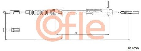 Трос ручного тормоза зад. MB S-Class 99- 978/800mm COFLE 10.9456