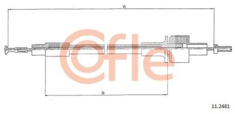 Трос зчеплення Ford Sierra 1,3/1,6 COFLE 11.2481