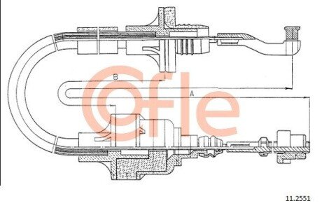 Трос зчеплення Opel Vectra 1.4/1.6/1.7TD 89- COFLE 11.2551