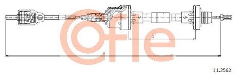 Трос зчеплення Opel Astra 1.4-2.0 16V 94- COFLE 11.2562
