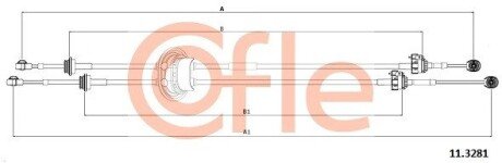 Трос КПП Citroen C2, C2 Enterprise, C3 I, C3 Pluriel 1.4D 02.02- COFLE 11.3281