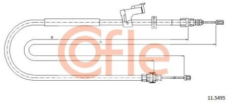 Трос ручного гальма зад. П Ford Galaxy (WA6) 2006/05-2015/06 COFLE 11.5495
