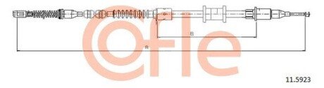 Трос гальмівний правий Opel Vectra 90- COFLE 11.5923 (фото 1)