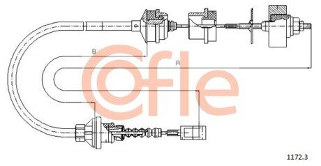 Трос сцепления Fiat Ducato 1,9D/TD 94-01 L 1060mm COFLE 1172.3