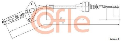 Трос зчеплення Fiat Fiorino Benz.-Diesel 94- 660/310 COFLE 1252.33