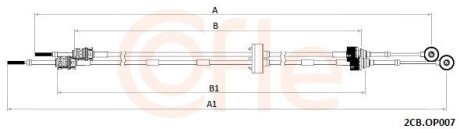 Трос куліси Opel Astra H (6 speed M32 gearbox)1.7D 02.07-05.14 COFLE 2CB.OP007 (фото 1)