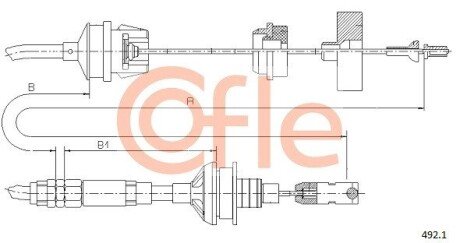 (механ)Трос зчеплення Fiat Ulysse 2.0TDScudo 1.6Expert 94- COFLE 492.1