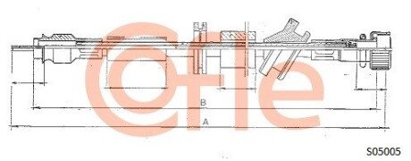 Трос спидомера MB W124 (механика 5-ступенчатая)) COFLE S05005