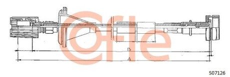 Трос спідометра Fiat Ducato 94-01 (з накрутк.) L-1530mm COFLE S07126 (фото 1)