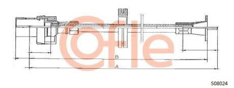 Трос спідометра Ford Sierra 83-87 5bieg. COFLE S08024