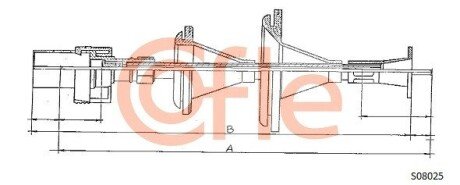 Тросік спідометра Ford Sierra 87- 4ступінч. COFLE S08025