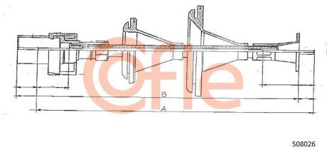 Трос спiдометра Ford Sierra 1,6-1,8 -02/93 COFLE S08026