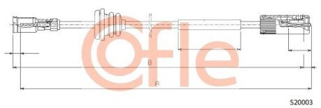 Трос спідометра Opel Astra F/ Vectra A 1.4-2.0 88-95 COFLE S20003 (фото 1)