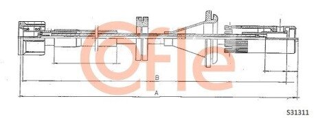 Трос спiдометра Audi 80-90 (всі) 82- COFLE S31311 (фото 1)