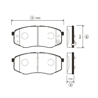 Колодки тормозов Hyundai Tucson IX20, IX35 FWD 10 – передн. OLD CKKH-41 (выр-во) CTR GK0495