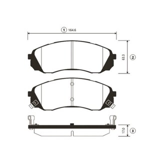 Колодки тормозов KIA H1 05- KIA Carnival 06-передн. OLD CKKK-40 (выр-во) CTR GK0546