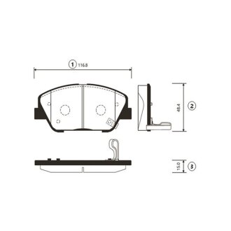 Колодки тормоза Hyundai Santa Fe задн. OLD CKKK-44 (выр-во) CTR GK0550