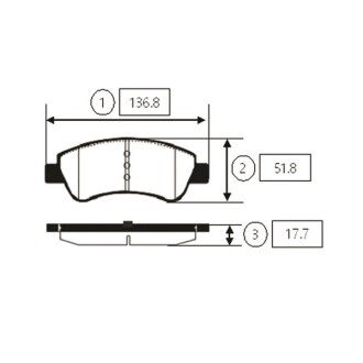 Колодки гальм CITROEN C3, C4, DS3 Peugeot 206, 207 передн. OLD CKPU-6 CTR GK0863 (фото 1)