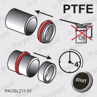 Сальник, колінчатий вал зад.з корпусом VAG 1,0-1,5TSI 14-PTFE (Payen) CURTY-PAYEN LK5024