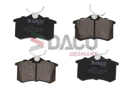 Колодки тормозные дисковые задние. DACO Germany 320201