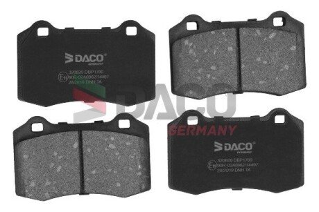 Колодки тормозные дисковые пер.. DACO Germany 320620