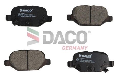 Колодки тормозные дисковые задние. DACO Germany 320925