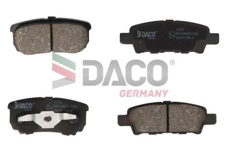 Колодки тормозные дисковые задние. DACO Germany 322506