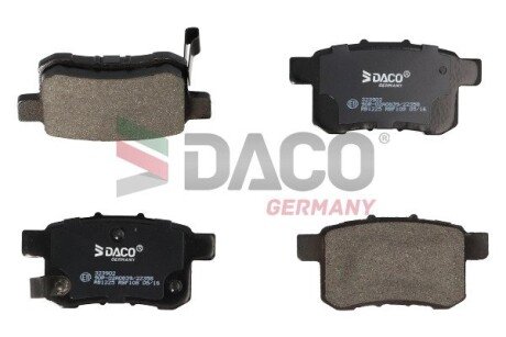 Колодки тормозные дисковые задние. DACO Germany 323902