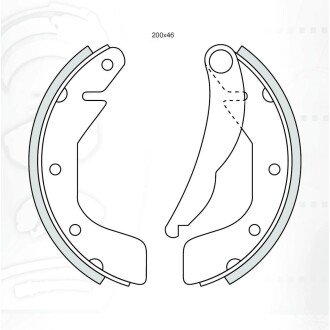 Гальмівна колодка барабанна задня Daewoo Lanos Dafmi (DA132) DAFMI / INTELLI 880422