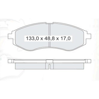 Тормозная колодка дисковая передняя Chevrolet Aveo Dafmi (D190SM) DAFMI / INTELLI 881504 (фото 1)