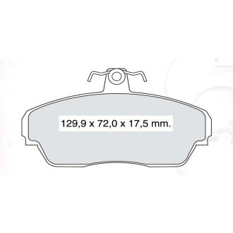 Гальмівна колодка дискова передня ГАЗ 3110 Dafmi Intelli (D443E) DAFMI / INTELLI 883035