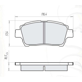 Гальмівна колодка дискова передня Geely MK Dafmi Intelli (D116E) DAFMI / INTELLI 884016