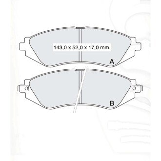 Тормозная колодка дисковая передняя Daewoo Nubira/Leganza/Chevrolet Lacetti/Lanos14 Dafmi Intelli (D133E) DAFMI / INTELLI 884049 (фото 1)