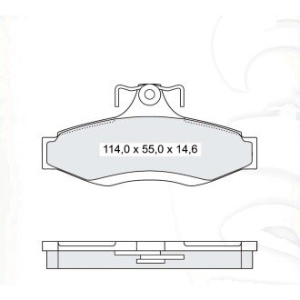 Гальмівна колодка дискова задня Daewoo Nubira Dafmi Intelli (D135E) DAFMI / INTELLI 884061 (фото 1)