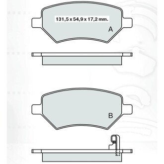 Гальмівна колодка дискова передня ЗАЗ Forza Dafmi Intelli (D411E) DAFMI / INTELLI 884411 (фото 1)