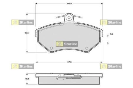 Колодка гальм. диск. AUDI A4, VW Passat передн. (Intelli) DAFMI / INTELLI D161EI