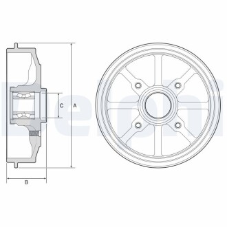 Тормозной барабан Delphi BFR484