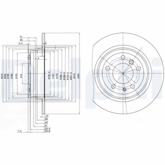 Тормозной диск Delphi BG2431