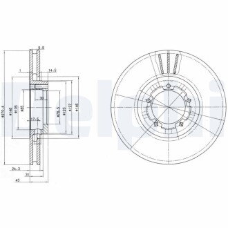 Тормозной диск Delphi BG2663