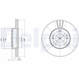 Гальмівний диск Delphi BG2682