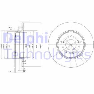 Тормозной диск Delphi BG3239C