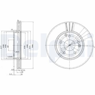 Тормозной диск Delphi BG3240C