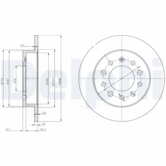 Тормозной диск Delphi BG3862