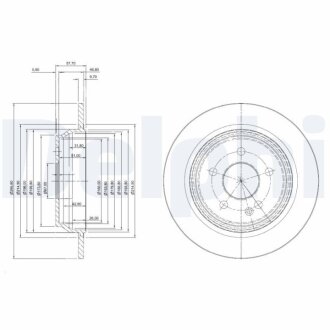 Гальмівний диск Delphi BG3969