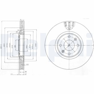 Тормозной диск Delphi BG4002