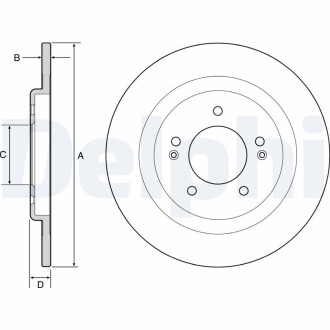 Тормозной диск Delphi BG4563C