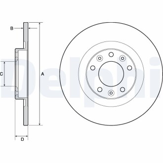 Тормозной диск Delphi BG4662C