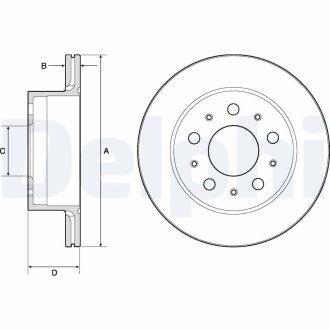 Тормозной диск Delphi BG4796C